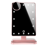 Touch Screen Makeup Mirror With 20 LED Light Bluetooth Music Speaker 10X Magnifying Mirrors Lights