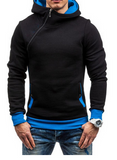 2021 Brand Hoodie Oblique Zipper Solid Color Hoodies Men Fashion Tracksuit Male Sweatshirt Hoody Mens